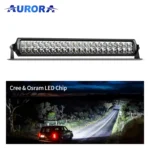 Barra Negra Led Con Pernos Doble Fila 20" - 200 Watts - Luz Blanca Comb - Incluye Cableado Con Fusible, Switch Y Bracket Lateral De Montage