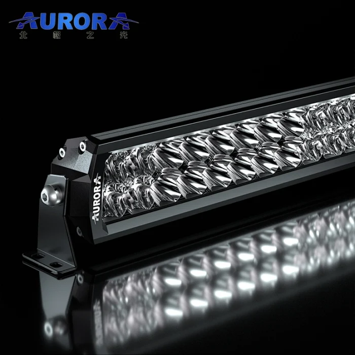 Barra Negra Led Con Pernos Doble Fila 30" - 300 Watts - Luz Blanca Comb - Incluye Cableado Con Fusible, Switch Y Bracket Lateral De Montage