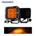 CUBO LED NEGRO DE 2" - 12 WATTS - LUZ AMBAR (SPOT)- INCLUYE BRACKET DE MONTAGE, NO INCLUYE CABLE DE ALIMENTACIÓN (VENTA POR SEPARADO)